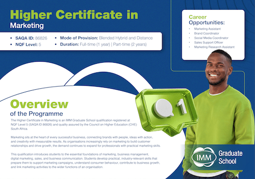 Higher Certificate in Marketing Higher Certificate in Marketing