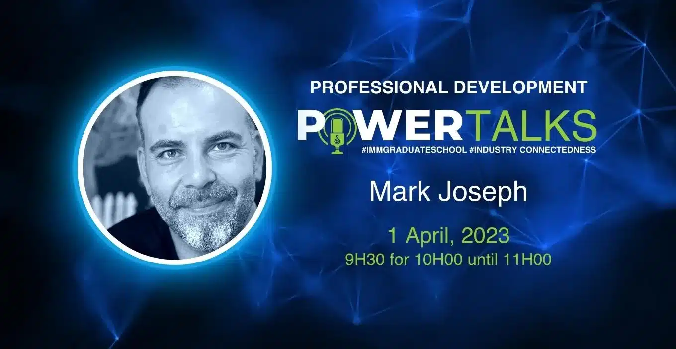 IMM Event - Power Talks Mark Joseph 1 April