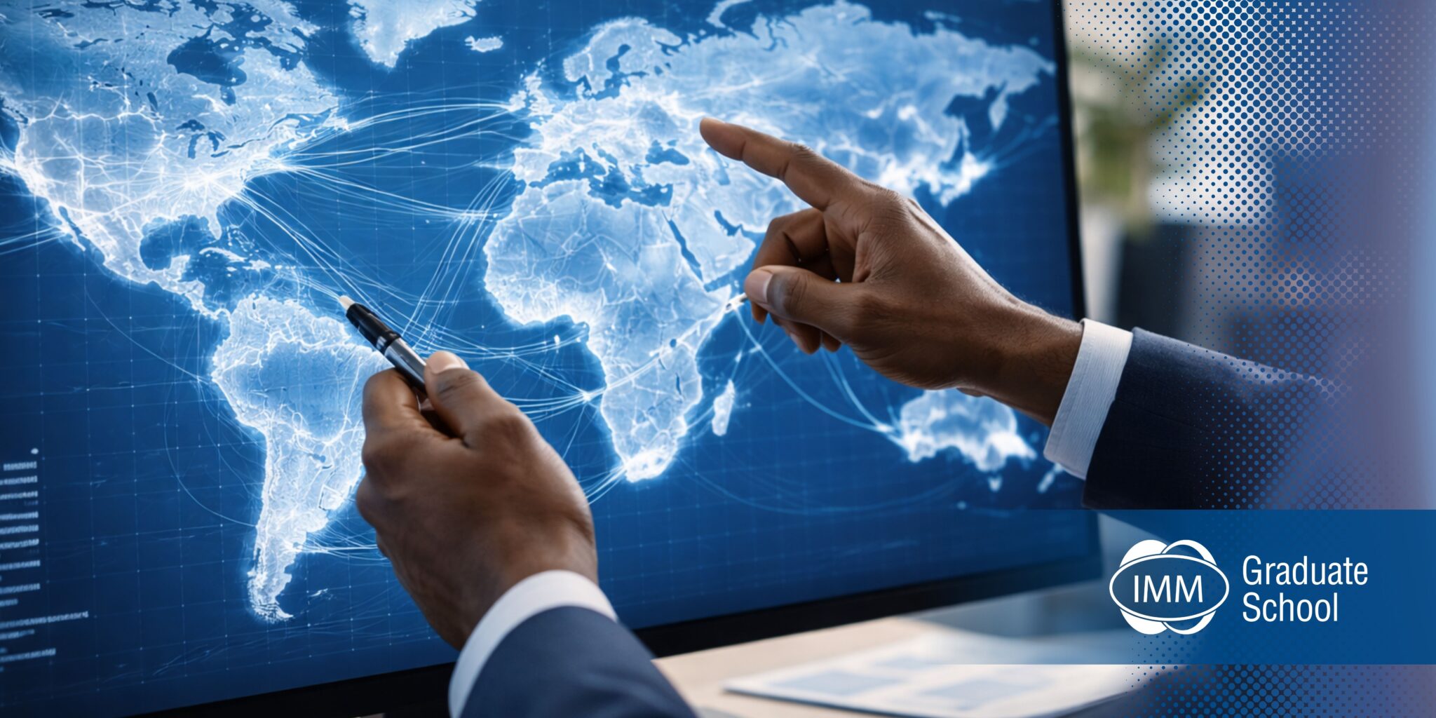 business-professional-pointing-at-global-shipping-routes-on-digital-screen