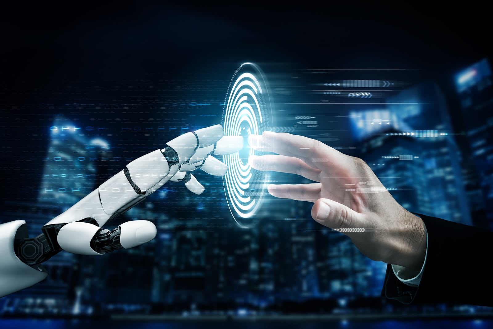 Futuristic Robot Artificial Intelligence Concept
