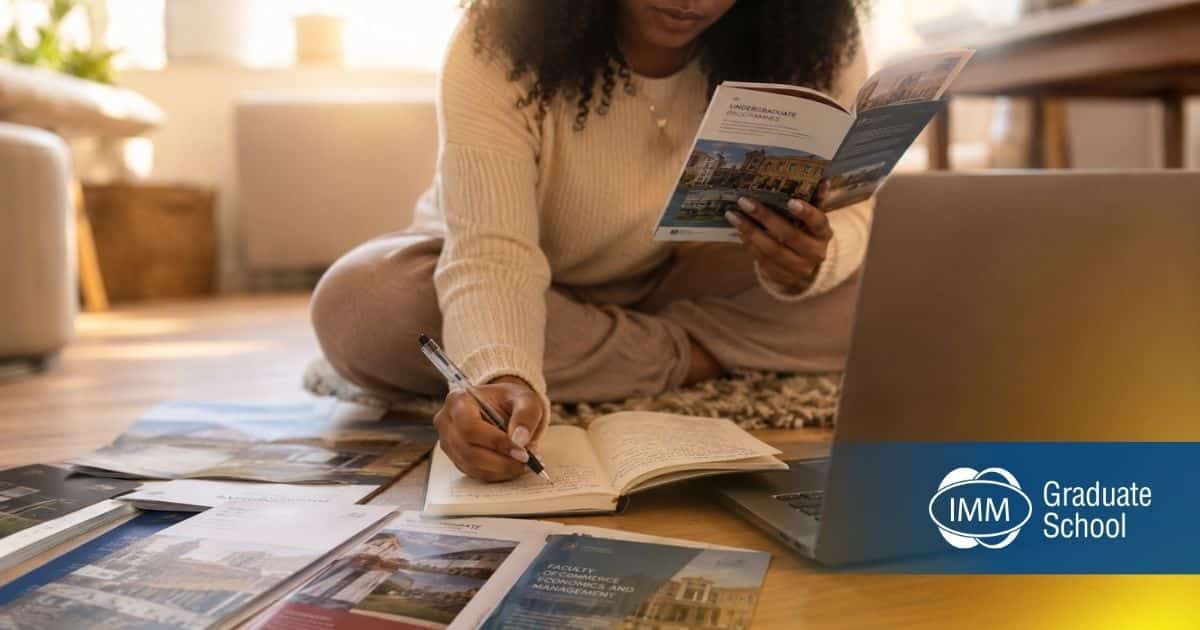 matric-finals-student-looking-at-brochures-representing-tertiary-education-choices-after-matric