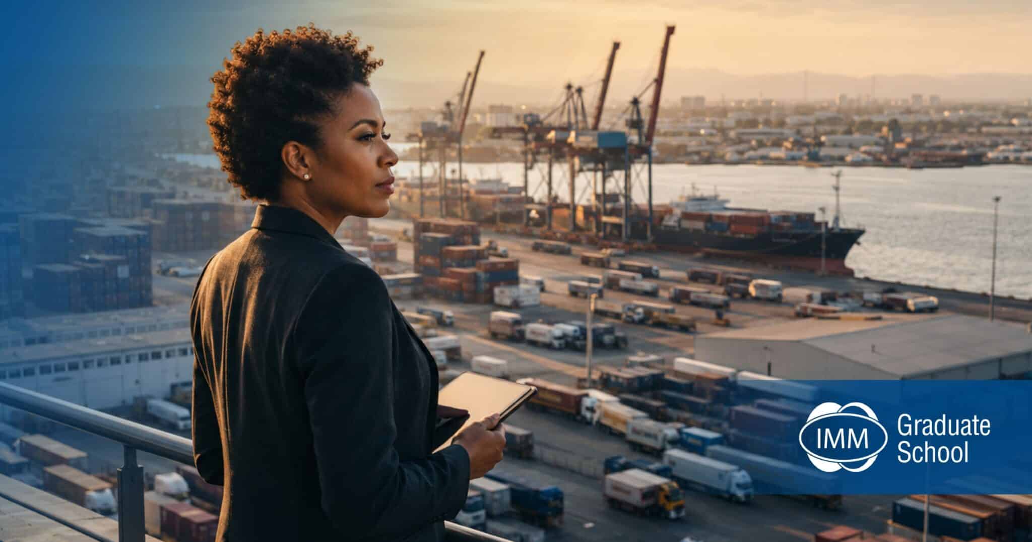 supply-chain-professional-reviewing-African-trade-route-data-on-a-digital-dashboard